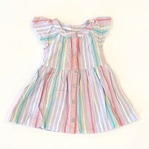 Gap 18-24M striped flutter sleeve shirtdress